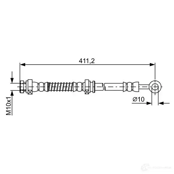 Тормозной шланг BOSCH BH 1758 W9ISLSV 354967 1987481874 изображение 4