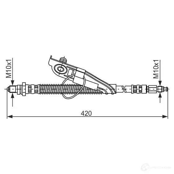 Тормозной шланг BOSCH 353174 PJ51K1Z BH 487 1987476817 изображение 0