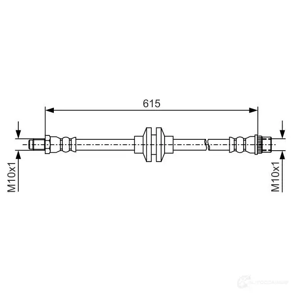 Тормозной шланг BOSCH 1193508816 B H1874 1987481982 286OMJT - Изображение 1