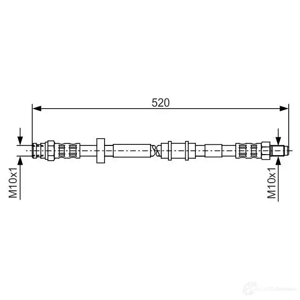 Тормозной шланг BOSCH 1987481158 BI1WK9 354274 BH 1050