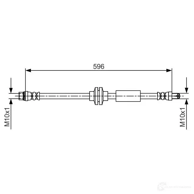 Тормозной шланг BOSCH 0MQVRS 1987481708 B H1592 354801