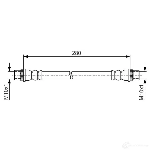 Тормозной шланг BOSCH 1987481a08 1193508836 FV2PIL BH189 6 изображение 2