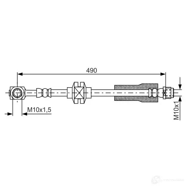 Тормозной шланг BOSCH 354902 1987481809 PIY5O BH16 93 изображение 3