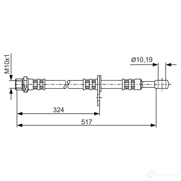 Тормозной шланг BOSCH 354256 1987481140 FXJ4O0 BH1 032 изображение 0