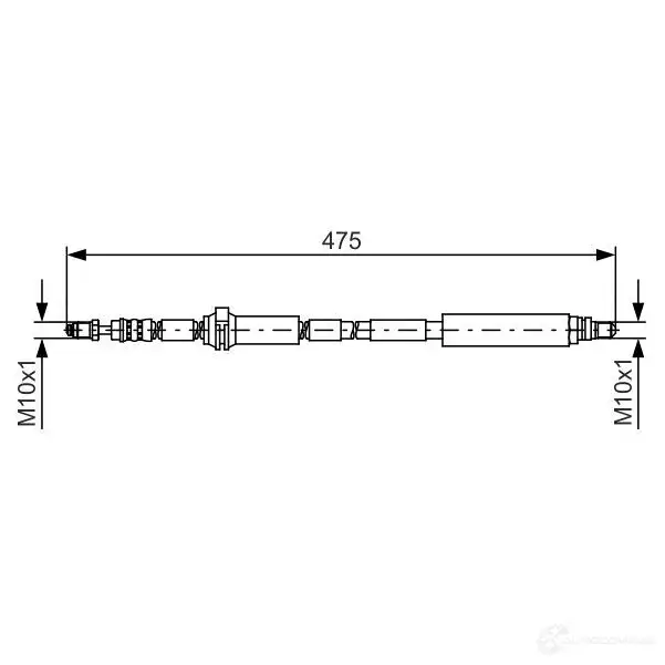Тормозной шланг BOSCH 1ONCU BH133 7 1987481449 354547