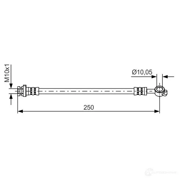 Тормозной шланг BOSCH XLR28 1987481435 354533 BH132 3