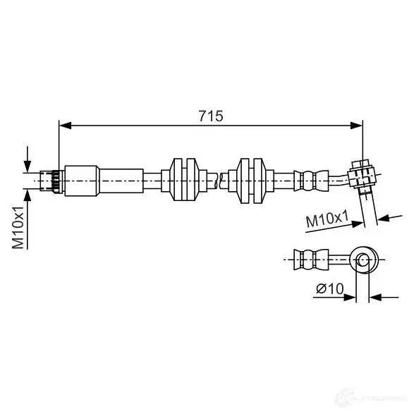 Тормозной шланг BOSCH 1437241094 S4 RV4 1987481b20 изображение 0