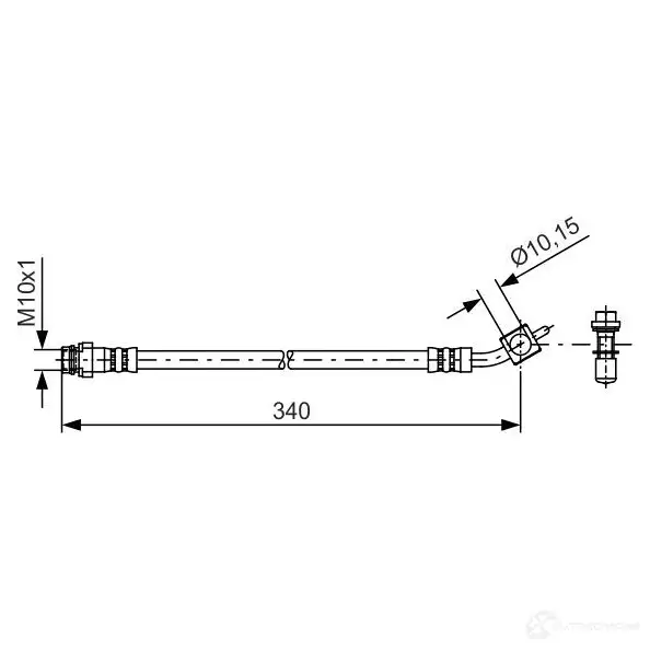 Тормозной шланг BOSCH 354521 BH 1311 1987481423 I644BSO изображение 0