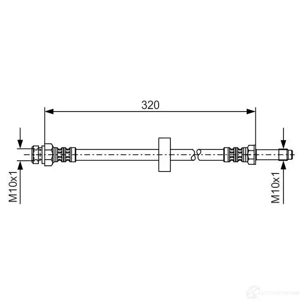 Тормозной шланг BOSCH 1987476317 352801 B H785 FLF0KL