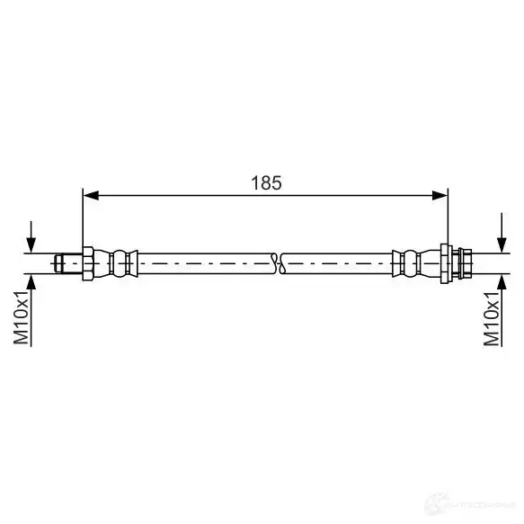 Тормозной шланг BOSCH 354657 B H1448 ADQ1YW 1987481564