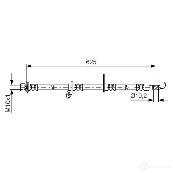 Тормозной шланг BOSCH BH 1478 1987481594 GNUUBE 354687 изображение 0