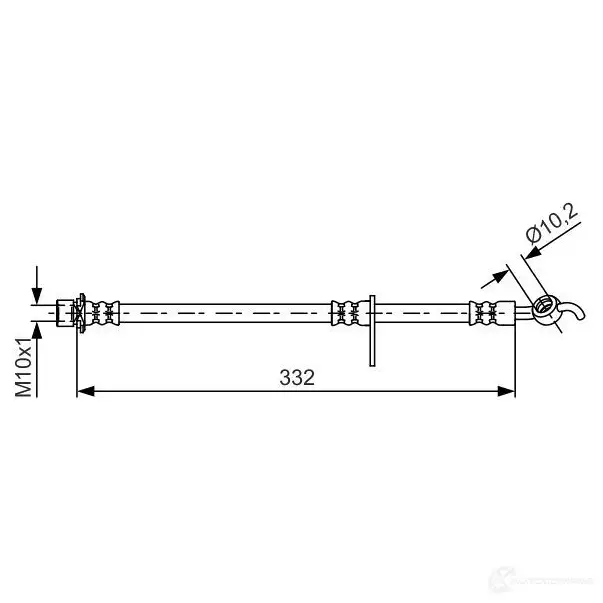 Тормозной шланг BOSCH BYP1NU BH15 38 354747 1987481654