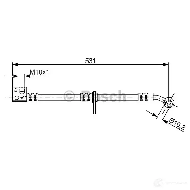 Тормозной шланг BOSCH 354891 2Y33O BH16 82 1987481798 - Изображение 1