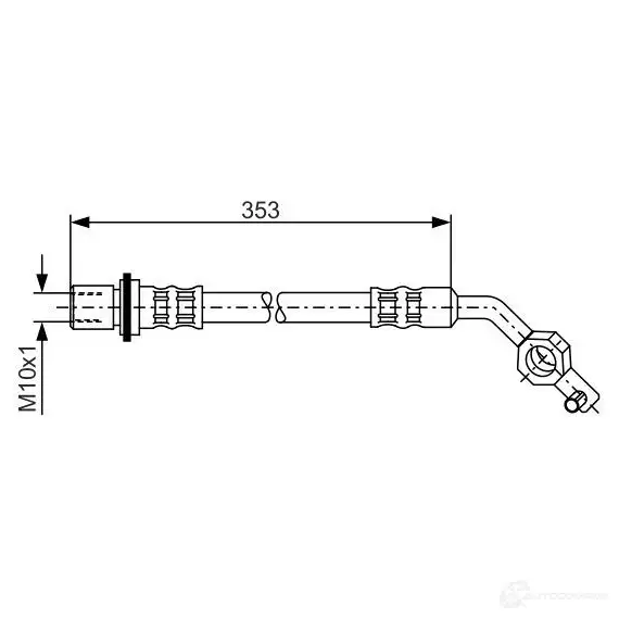 Тормозной шланг BOSCH JJ4K6S 1987481036 BH9 28 354158