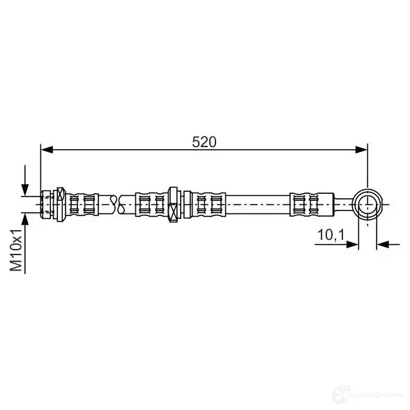 Тормозной шланг BOSCH H1589 1987476767 B H456 353147 изображение 0