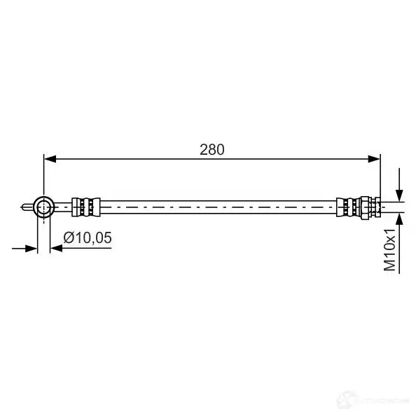 Тормозной шланг BOSCH ZF89XR 354542 1987481444 B H1332 изображение 0