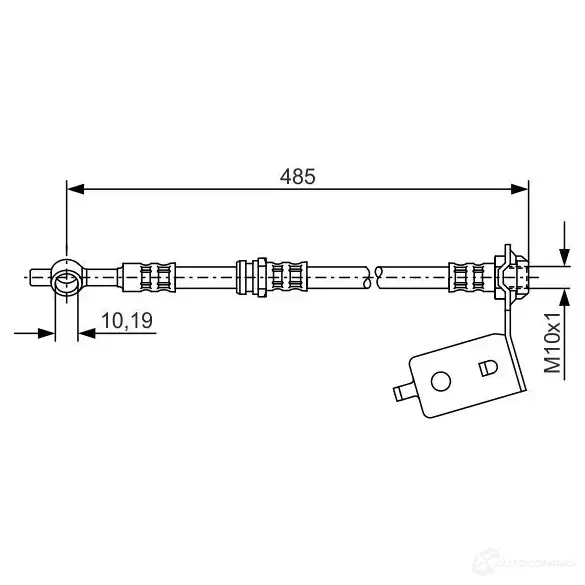 Тормозной шланг BOSCH 352834 1987476367 BH186 5 2VX0ZO3