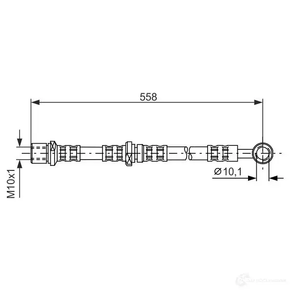 Тормозной шланг BOSCH B H624 1987476982 353298 H2135 изображение 0