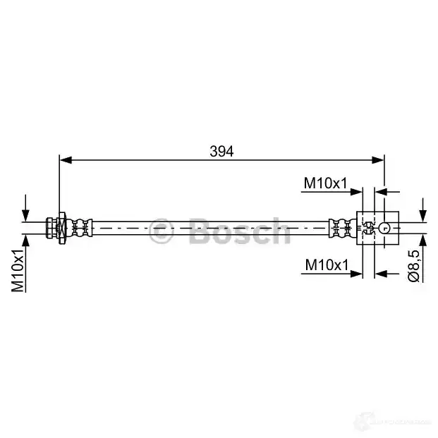 Тормозной шланг BOSCH 354911 1987481818 GFRHY BH170 2 - Изображение 1