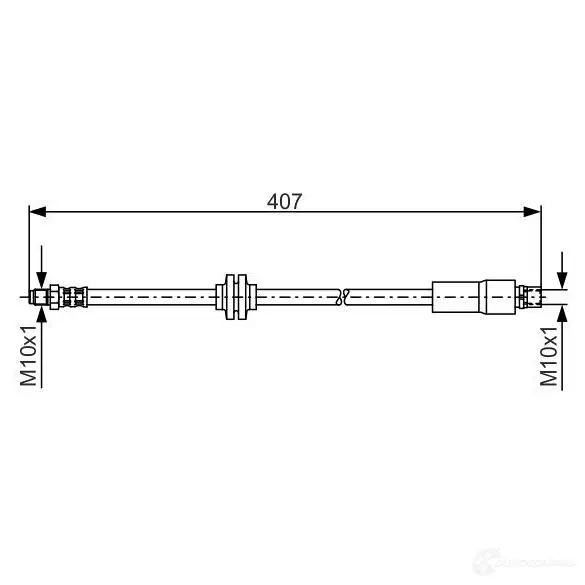 Тормозной шланг BOSCH B H1259 28QEQ 354467 1987481367 изображение 0