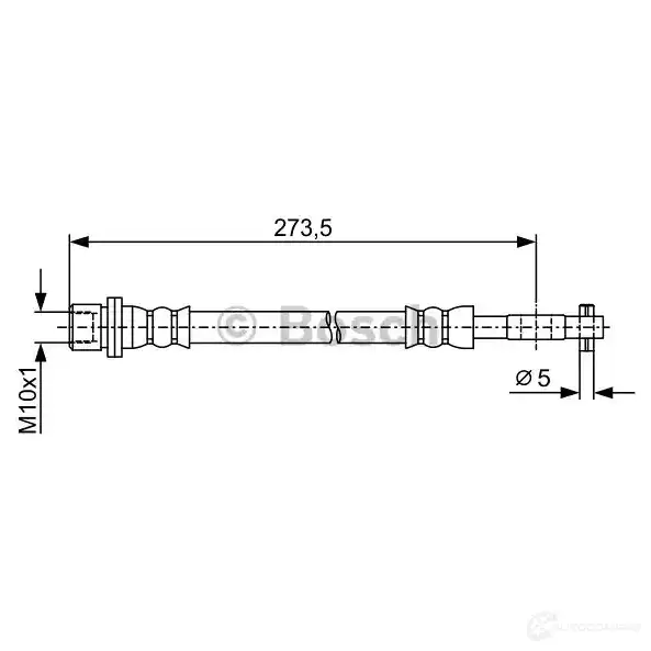 Тормозной шланг BOSCH 355002 1987481909 V7GLR3 BH179 3 - Изображение 1