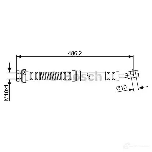 Тормозной шланг BOSCH 1987481872 BH175 6 354965 INCTK9K изображение 1