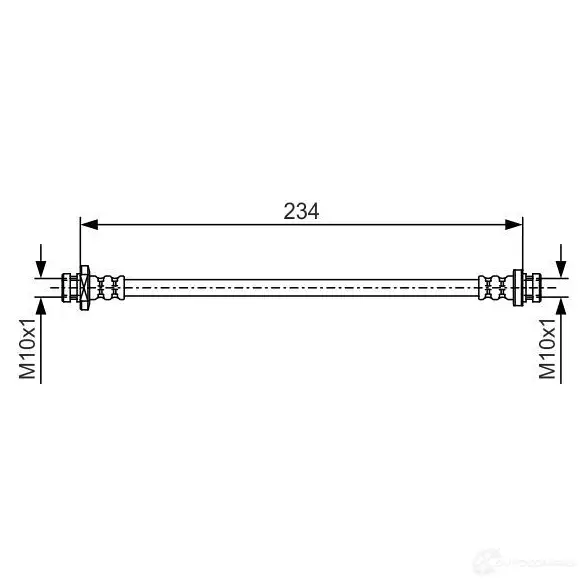 Тормозной шланг BOSCH 1987481079 UUD6B 354197 BH9 71 изображение 0