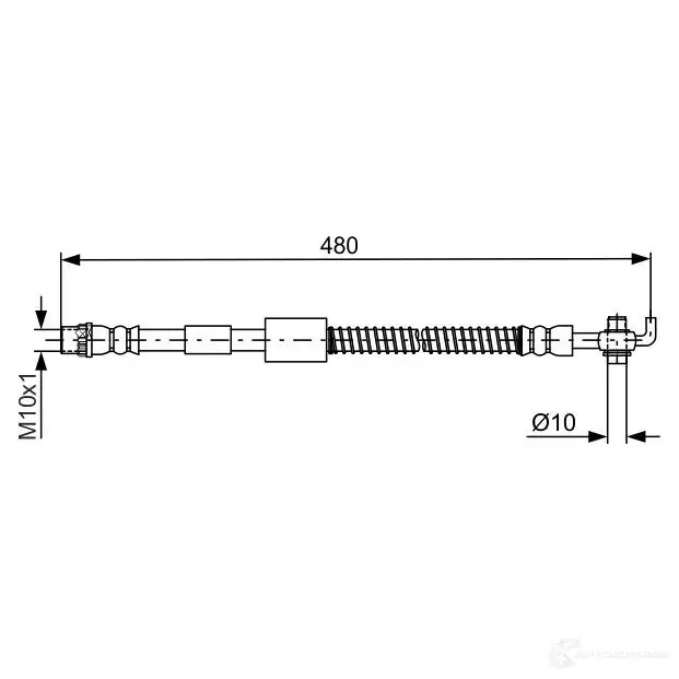 Тормозной шланг BOSCH BH1 571 1987481687 354780 HDZ1O изображение 0