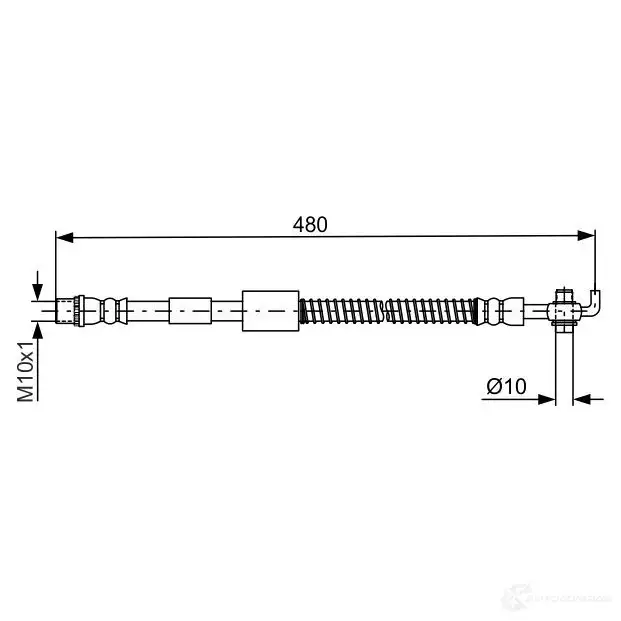 Тормозной шланг BOSCH BH 1570 354779 7Z8BC 1987481686