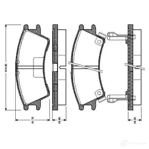 Тормозные колодки, комплект BOSCH 0986tb2331 D1148 8258 D1148 8258 6014146