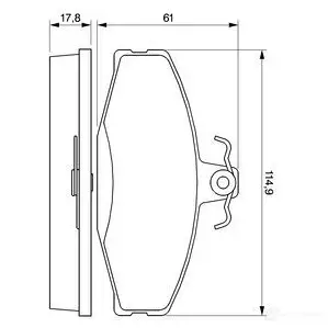 Тормозные колодки, комплект BOSCH 336182 0986424373 21 662 BP184 изображение 5