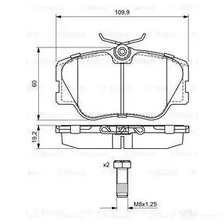 Тормозные колодки, комплект BOSCH 20941 20 941 337981 0986469410 изображение 4