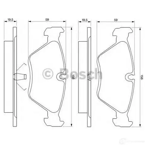 Тормозные колодки, комплект BOSCH 21 273 0986461752 337813 7494D618 изображение 4