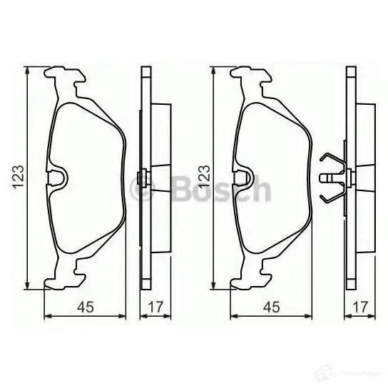 Тормозные колодки, комплект BOSCH 0986460964 20180 337734 7631D763; 7737D763 изображение 5