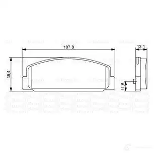 Тормозные колодки, комплект BOSCH 24045 24 045 336486 0986424817 изображение 3