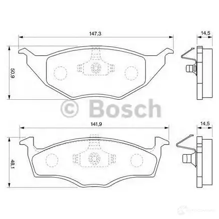 Тормозные колодки, комплект BOSCH 7569D694 336246 23 394 0986424502 изображение 5