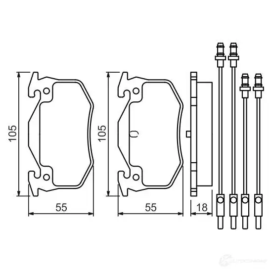Тормозные колодки, комплект BOSCH 337916 0986466350 BP683 20859