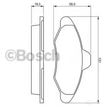 Тормозные колодки, комплект BOSCH 337719 BP518 0986460949 21 171 изображение 4