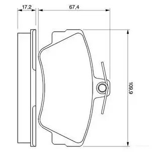 Тормозные колодки, комплект BOSCH 0986460989 337757 BP557 21 216