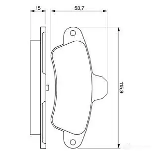 Тормозные колодки, комплект BOSCH 7541D661 0986424277 336147 21586