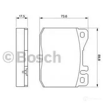 Тормозные колодки, комплект BOSCH 337851 20 341 0986463412 90R-010279/002 изображение 5