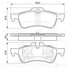 Тормозные колодки, комплект BOSCH BP-MIN-R2 23716 342072 0986494063 изображение 5