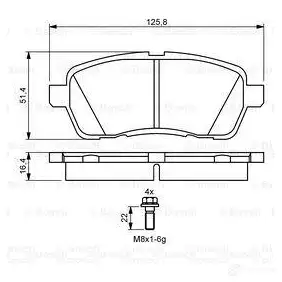 Тормозные колодки, комплект BOSCH BP1137 0986494195 24283 342183 изображение 5