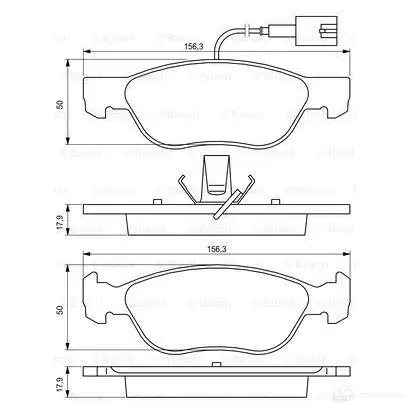 Тормозные колодки, комплект BOSCH 21 927 0986424593 336310 BP335 изображение 4