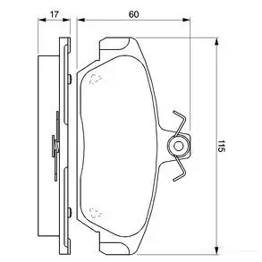 Тормозные колодки, комплект BOSCH BP037 0986424092 21518 336068