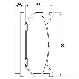 Тормозные колодки, комплект BOSCH 7464D584 0986424266 336139 21 766 изображение 2