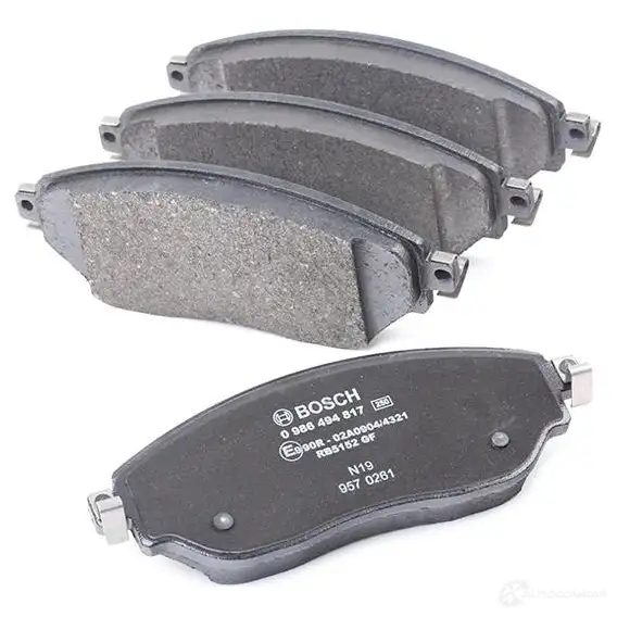 Тормозные колодки, комплект BOSCH BP1991 22087 1193484186 0986494817 изображение 10
