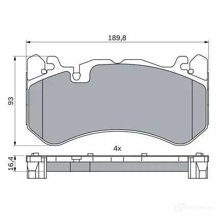 Тормозные колодки, комплект BOSCH 0986424861 SL 4QJX5 1437243655 изображение 0