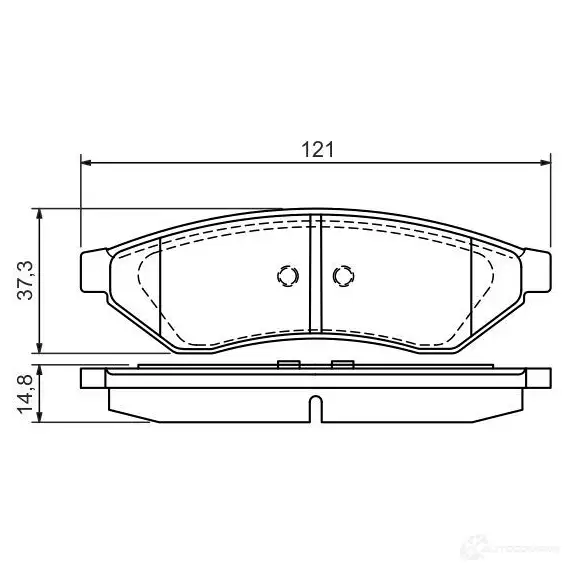 Тормозные колодки, комплект BOSCH 23994 7935-D1030 0986494172 342169 изображение 0