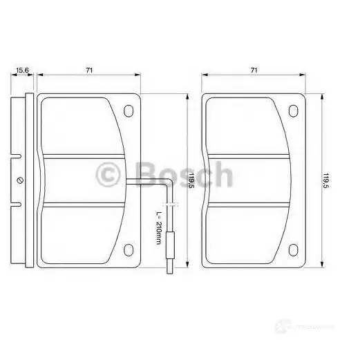 Тормозные колодки, комплект BOSCH 0986460932 20 380 337706 90R-010276/002 изображение 4